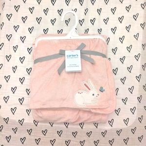 (NEW) Carter's Blush Cozy Bunny Blanket